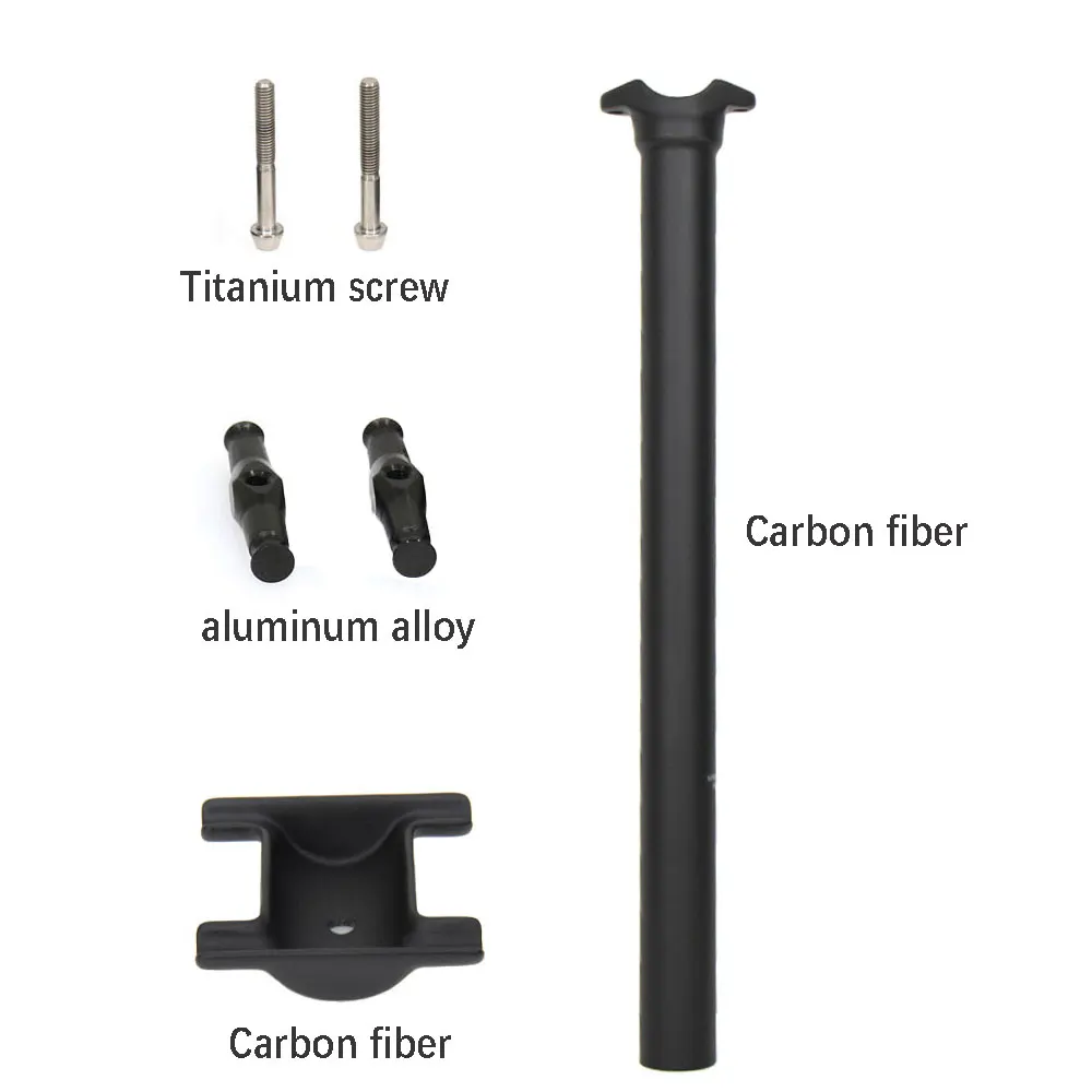 Bike Seat Post Carbon Fiber For MTB/Road Bike 27.2/30.9/31.6mm 130g with Titanium Bolts