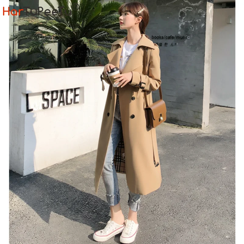 Long Smart Belted Trench Coat 1