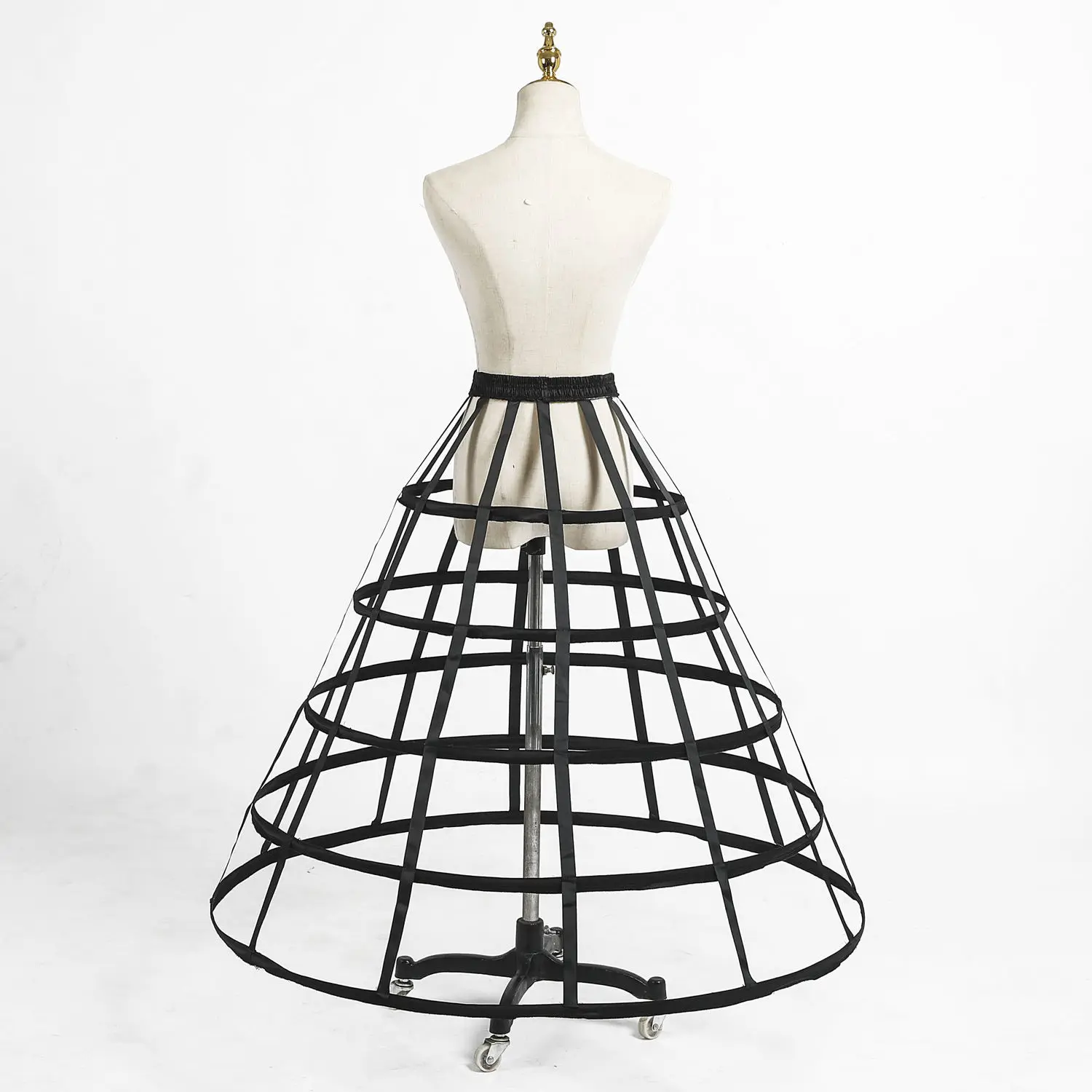 5 Hoops Pannier Petticoat Women Victorian Bustle Cages Hoop Skirt Cosplay Lolita Underskirt Crinoline for Women