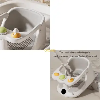 Comfortable Baby Bath Chair Nonslip Suction Cups 6+ Months Bath Time Solution