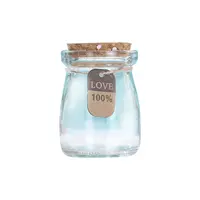 100ML Small Lucky Star Glass Bottle Cork Pudding Gift Wish Yogurt Milk Party Supplies Bottles Candle Jar Glass Jars and Lids 1