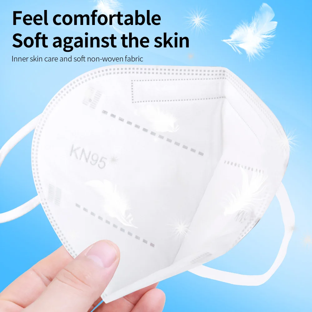 Health Protective KN95 face mask 5 layer filter dust port  mascarillas FFP2 Nonwoven health Protective N95 mask Reusable Face 3