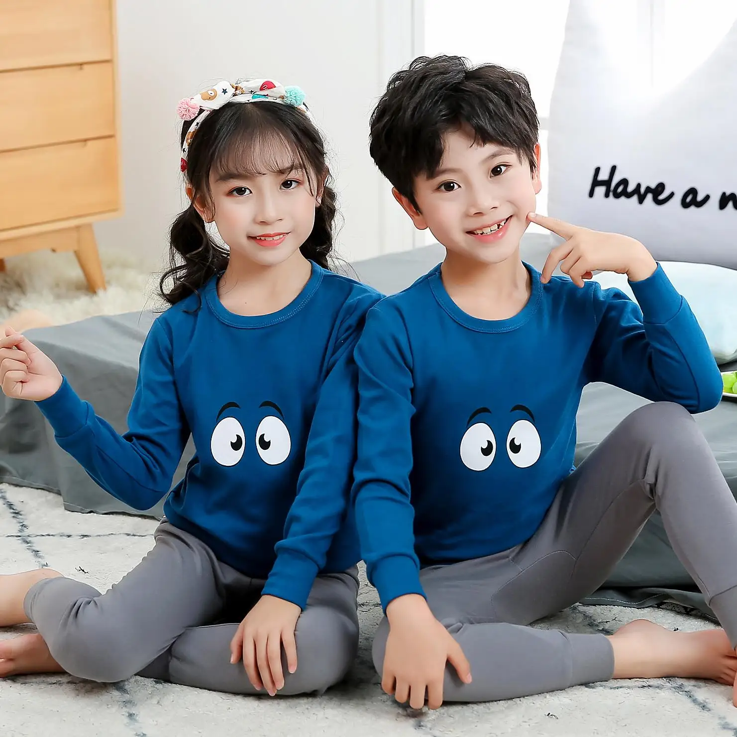 Spring Autumn Long Sleeve Cotton Boys Pajamas Sets Totoro Pyjamas Kids Pijamas for Teenager Teens Sleepwear for 8 10 12 14 Years cotton pajama sets Sleepwear & Robes