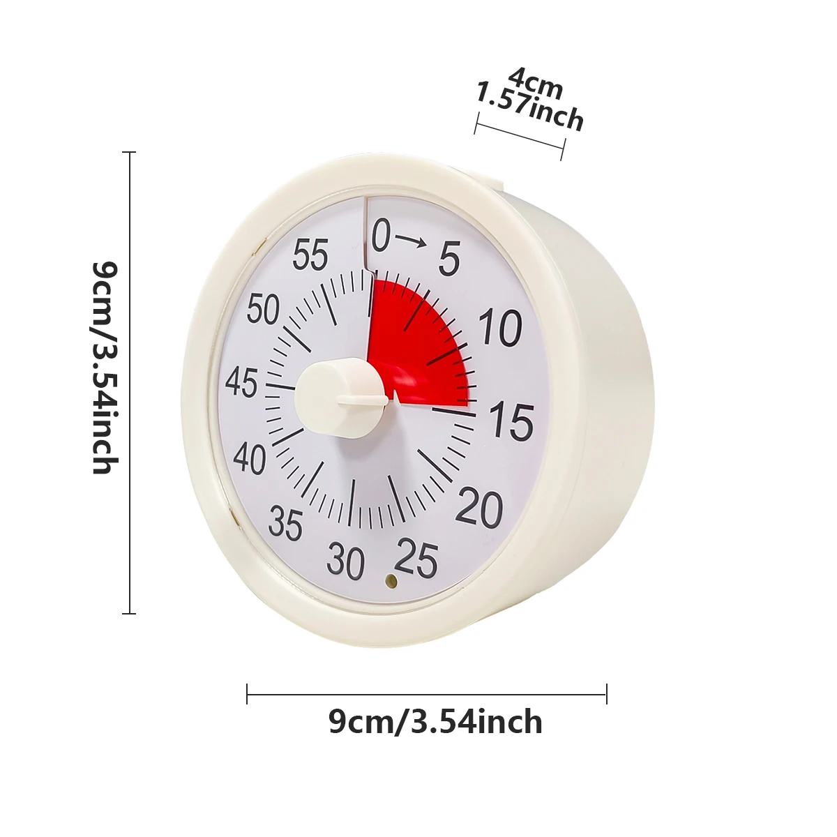 Timer Da Cucina Meccanico Rosa - Conto Alla Rovescia 55 Minuti, Design