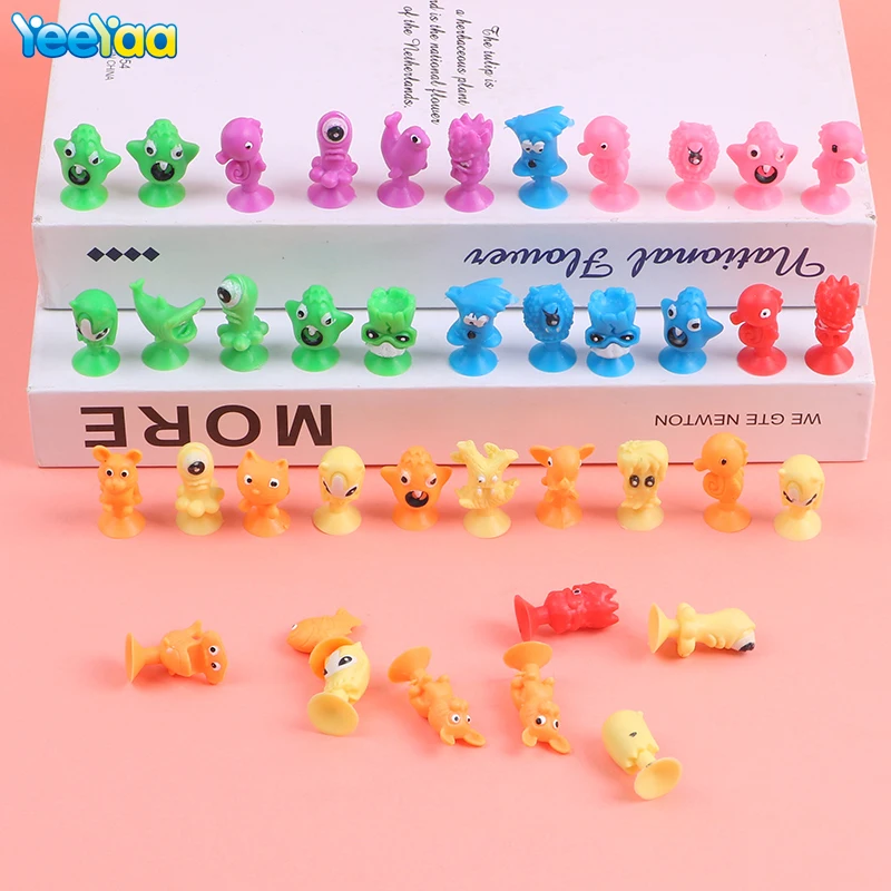 

10pcs Cute Animal Sucker Stickiness Toys Fidget Anti-Stress Press Balls Kids Toys Pinch Decompression For Adult Or Children Gift