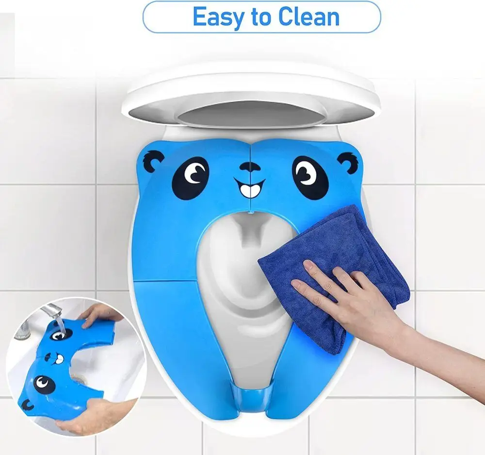 Portable Folding Non Slip Silionce Pads Potty Training Seat for Kids Foldable Toddlers Toilet Seat Potty Seat Cover for Travel 5