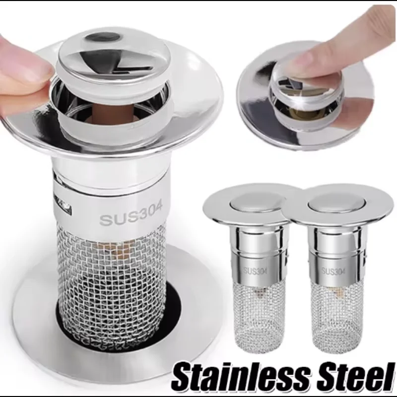 Washbasin Pressurized Drainage Filter Sink Filter Sewer Anti Odor Automatic Bounce Drainage Plug Shower Hair Collector sink filter,sink strainer,hair drain catcher,washbasin plug,washbasin leak plug,shower drain filter