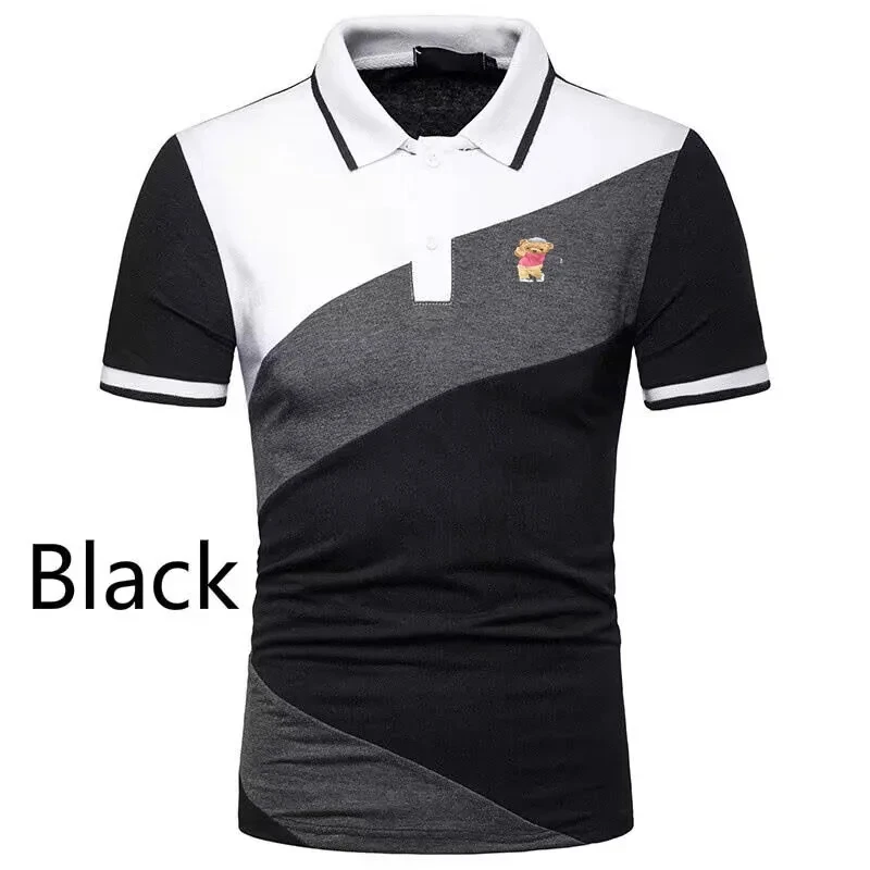 Golf Summer New Patchwork Printed Men's Polo Shirt Fashion Casual Business Polo Neck Comfortable Short sleeved T-shirt polo shirt,mens shirts