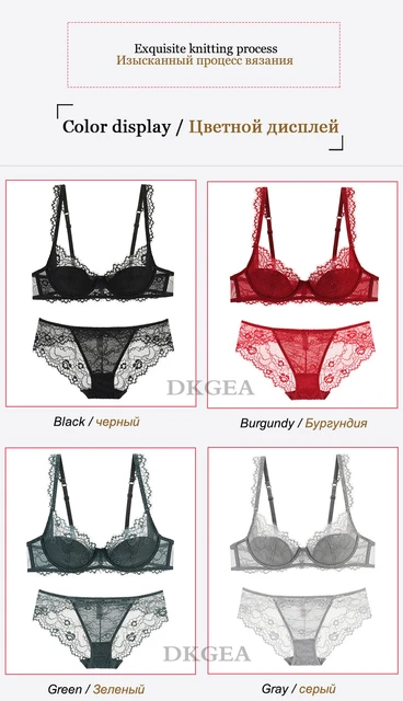 Beauwear Ultra Thin Women Bra And Brief Kit Plus Size Female Lingeries Wave  Stripe Lace Brassiere And Underpant Set For Ladies Q0705 From Sihuai03,  $8.51