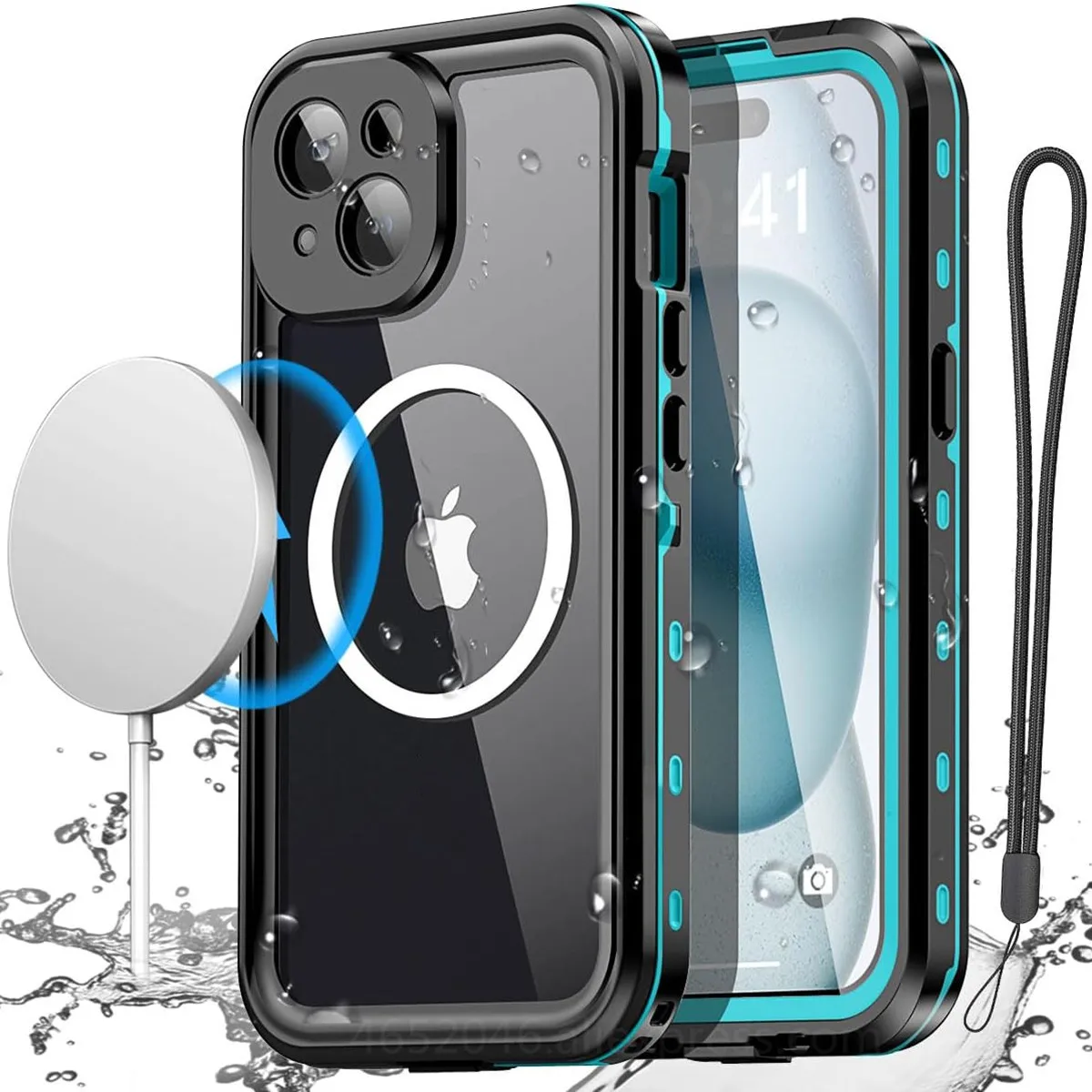IP68 Waterproof Magnetic Case For iPhone 16 15 14 13 Pro Max Plus Mini Dustproof Underwater Touch Screen Diving Case Phone Shell
