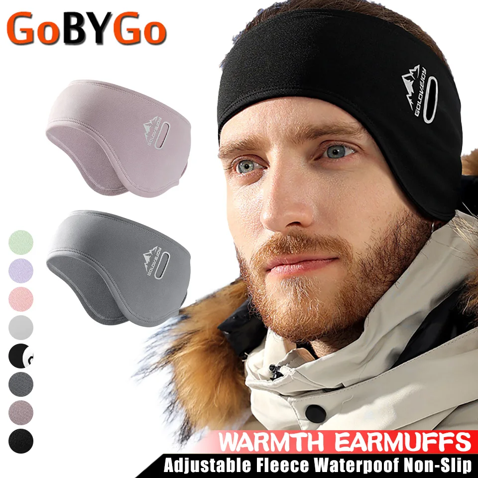 

Warmth Sports Earmuffs Adjustable Fleece Skiing Running Cycling Ear Cover Waterpoof Non-Slip Comfortable Ear Protection Unisex