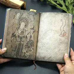 Cahier de journal intime rétro du siècle, Page couleur, manuel, Style chinois, pour étudiants, cahier créatif, Style ancien 