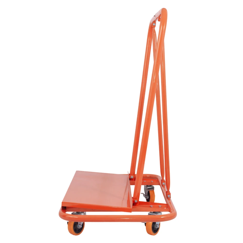 Robuster Orangenplattenwagen für Gipskarton mit 1000 kg Tragfähigkeit. Rigips-Transportwagen mit Rollen für Paneele – Detail 10