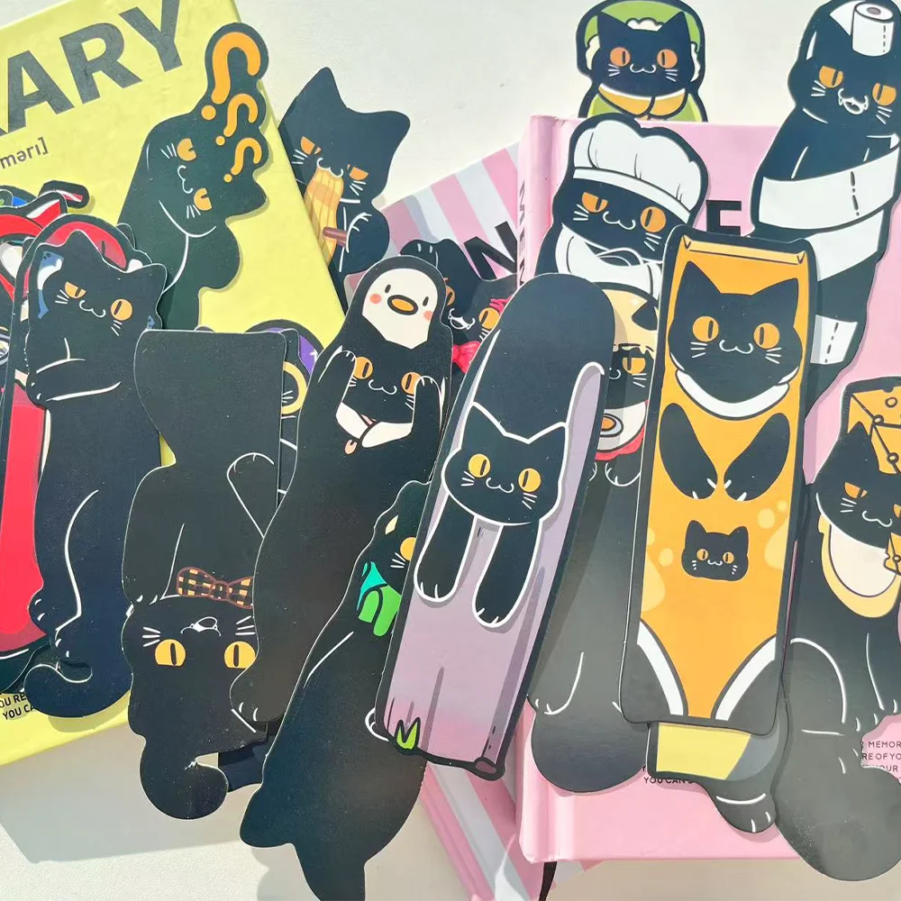 Animal Bookmark Bookmarks Stationery Supplies Paper Bookmark 30pcs black cat bookmarks