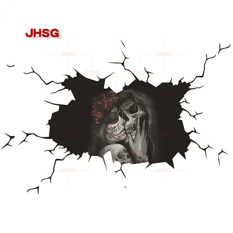 

JHSG Exquisite Car Sticker Horror Car Sticker Rear Window Sticker PVC Vinyl Film 3D Clear Glass Sticker Motorcycle Accessories