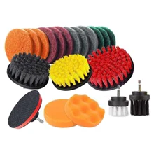  17Pcs Auto Detailing Brushes Set Drill Brush for Rim Wheel Leather Car Wash Car Cleaning Detailing Brush Car Cleaning KIt Tool 