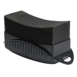 Wheel Polishing & Cleaning Sponge Brush with Contour Applicator Pads (Black)