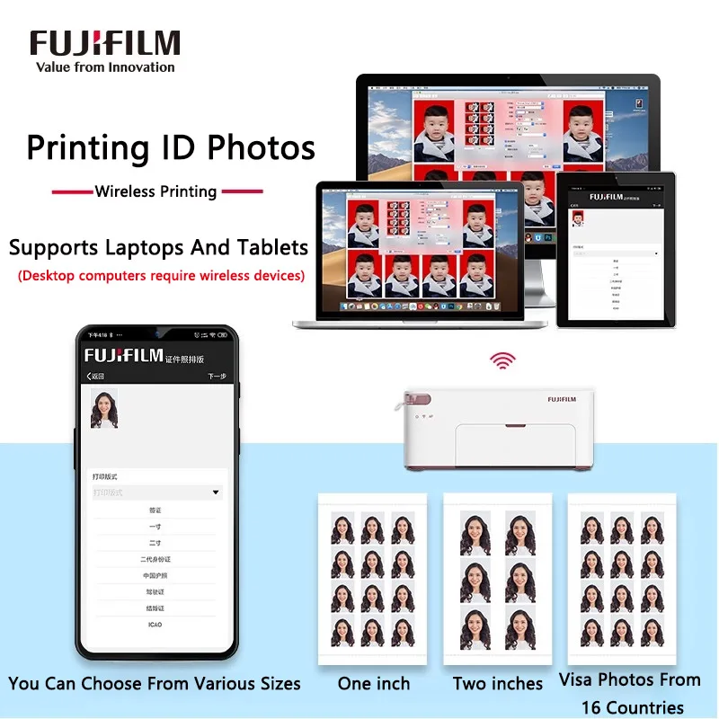 Fujifilm Princiao Smart 2 Second Generation Xiaoqiaoyin WIFI Mobile Phone Photo Printer APP Portable ThermalSublimation Printing