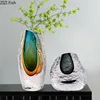 Gradient Glazed Glass Vase Desk Decoration Hydroponics Flower Pots Decorative Flower Arrangement Modern Home Decor Floral Vases 4