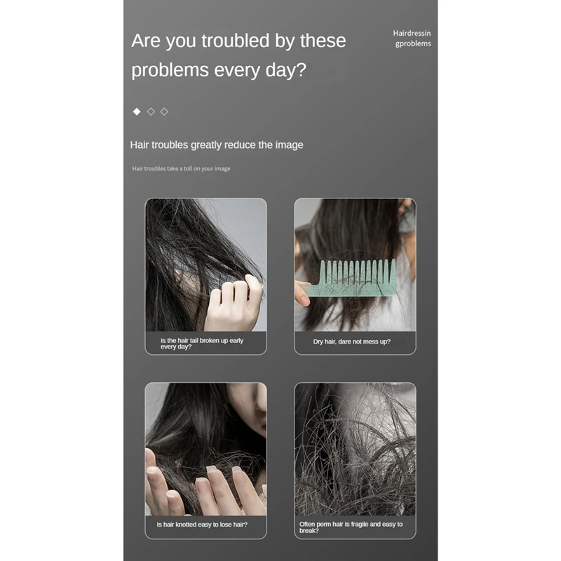 Cordless Hair Straightener Brush Fast Heated Straightener Brush Multifunctional Negative Ions Electric Hot Comb Hair - Image 4