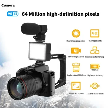 D5 Digital Camera 4K DSLR Camera with 16X Dual Camera Night Vision Lens Professional Digital Camera 1080P HD Video Camera