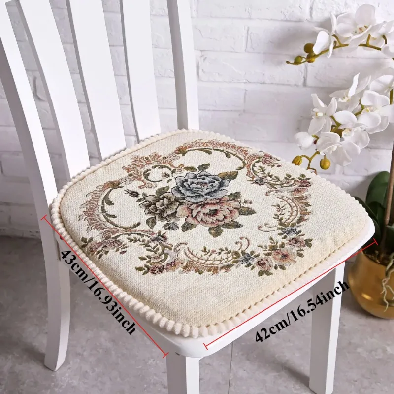 European  Beautiful Seat Cushion Non-Slip Pad with Memory Foam for Dining Chair Seat Cushions with Strips Comfort Durable 2