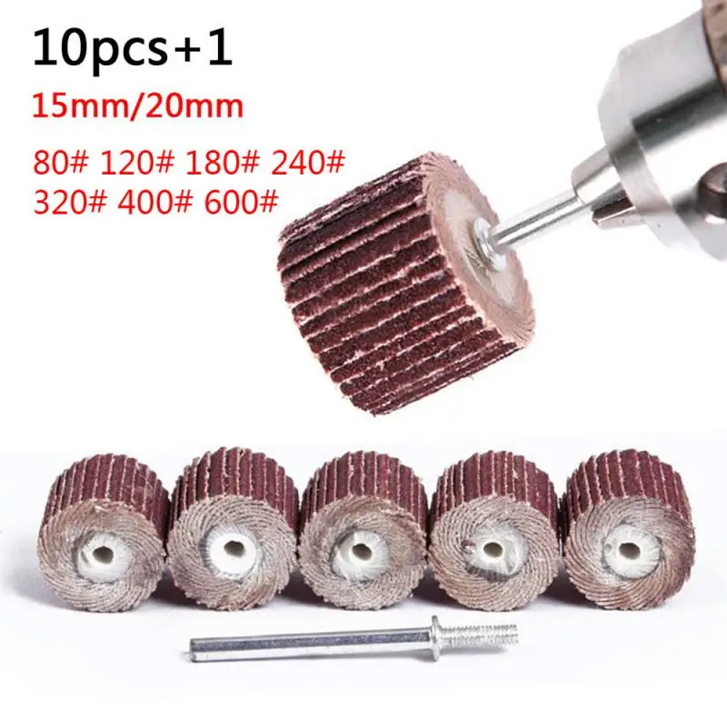 

10pcs/set Impeller Polishing Wax Metal Polishing Woodworking Polishing 10mm 15mm Shank Mandrel Bits Milling Cutter Polish Tool