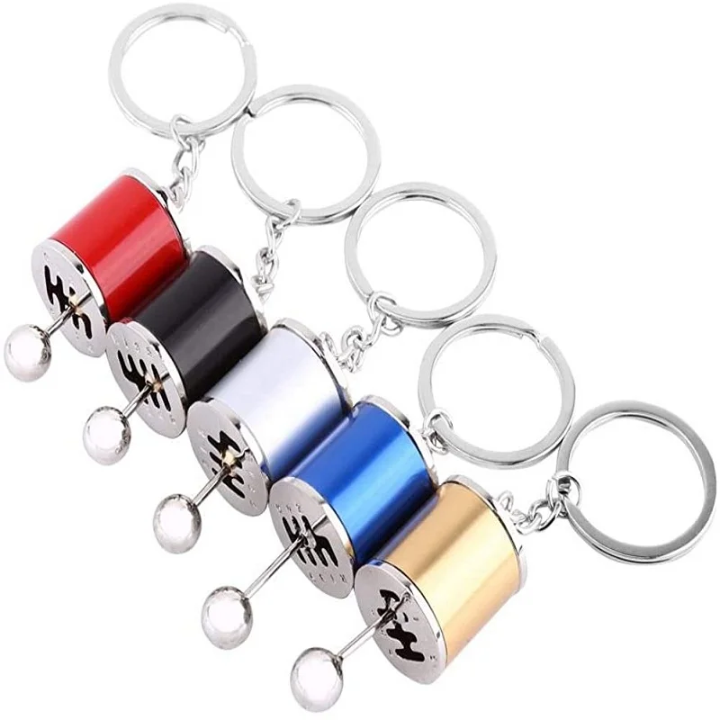 Metal Keyring Creative Car Shifter Keychain Six-Speed Gear Stick Knob Gearbox Model Key Antistress Adults New Fidget Toys 5