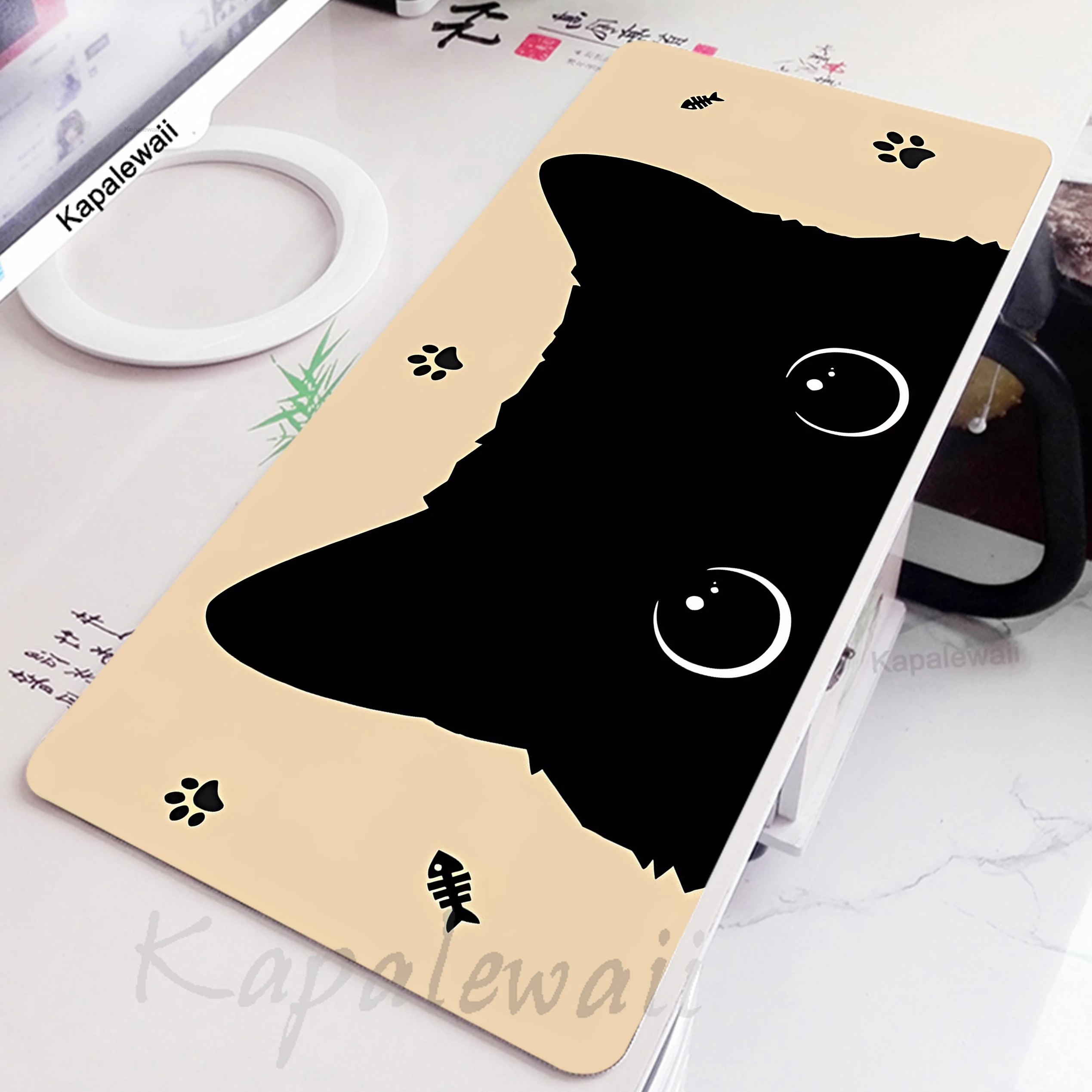 

Kawaii Cute Cat Mouse Pad XXL Large Mouse Mat Gaming Anime Mousepad Computer Gamer Keyboard Pads Waterproof Desk Mat 80x30cm