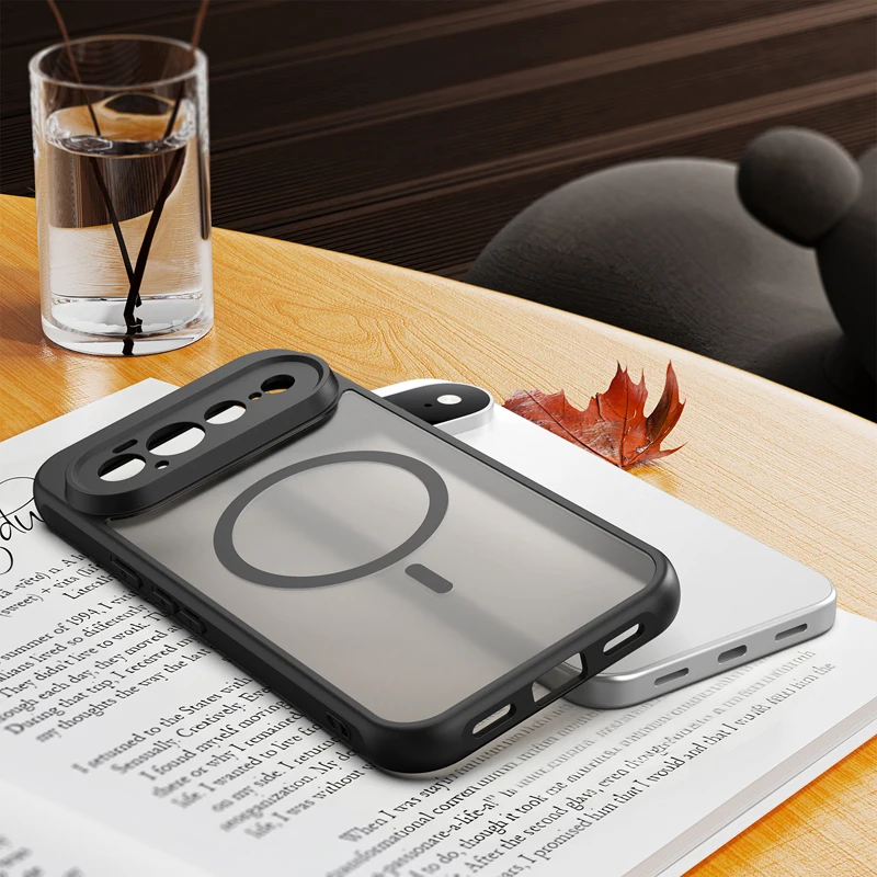 Magnetic Translucent Frosted Matte Waterproof Protective Phone Case