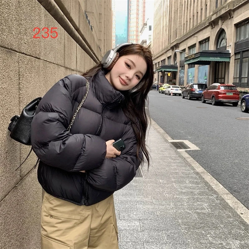 Women's Jacket New Korean Version Stand Collar Short Cotton-padded Jacket Thickening Warm Parkas Winter Jackets for Women Coat 5