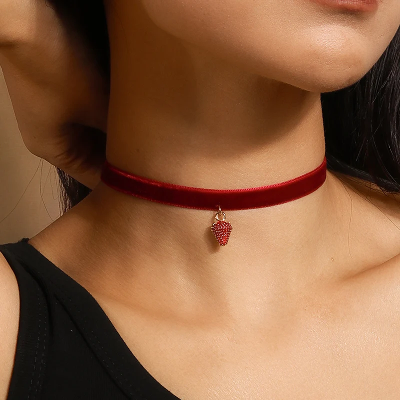 Collier Ras-de-cou Choker En Dentelle Rose Fuchsia, Style Rétro Et élégant, Fait En Polyester Et Alliage