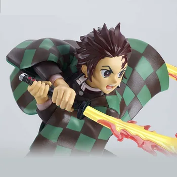 Hot Demon Slayer Anime Figure Tanjirou Agatsuma Zenitsu Kyoujurou Anime Model Action Figure PVC collection Toy for Kids Gift 2