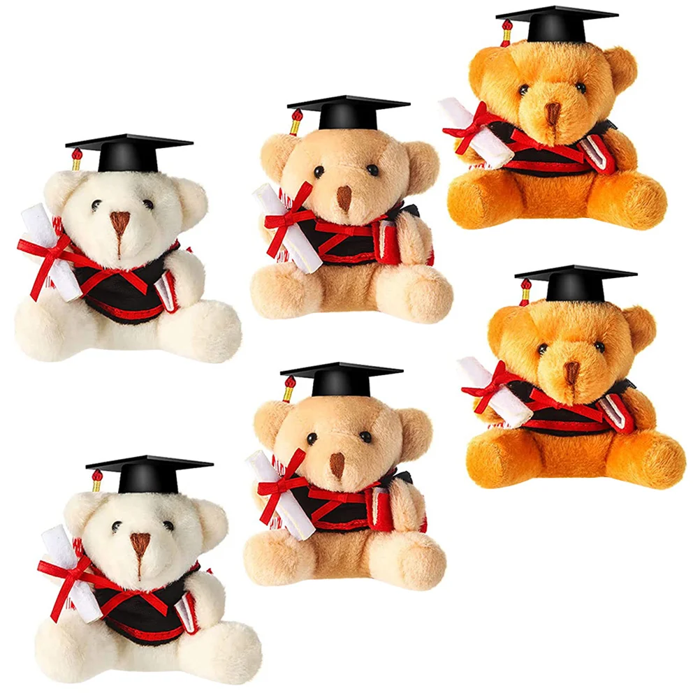 

Adorable Graduation Themed Decor Fluffy Keychain Stuffed Animal Keychain for Party Keychains Bag Graduation