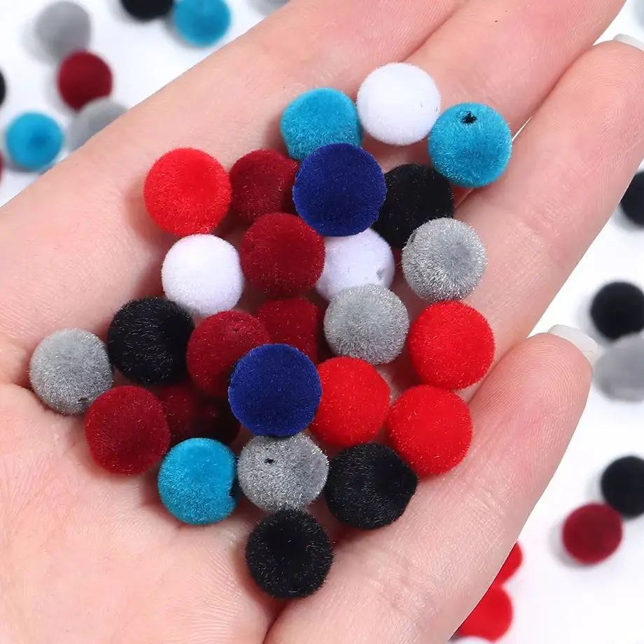500 gr/los Runde Samt Oberfläche Harz Perlen Lose Spacer Perlen Schmuck Machen Perlen Großhandel DIY Halskette Armband Zubehör