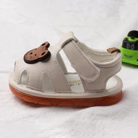 Summer Baby Girls Sandals Cartoon Bear Sandals Flat Baby Girl Princess Shoes Children's Garden Shoes Toddler First Walkers 0-1Y 3