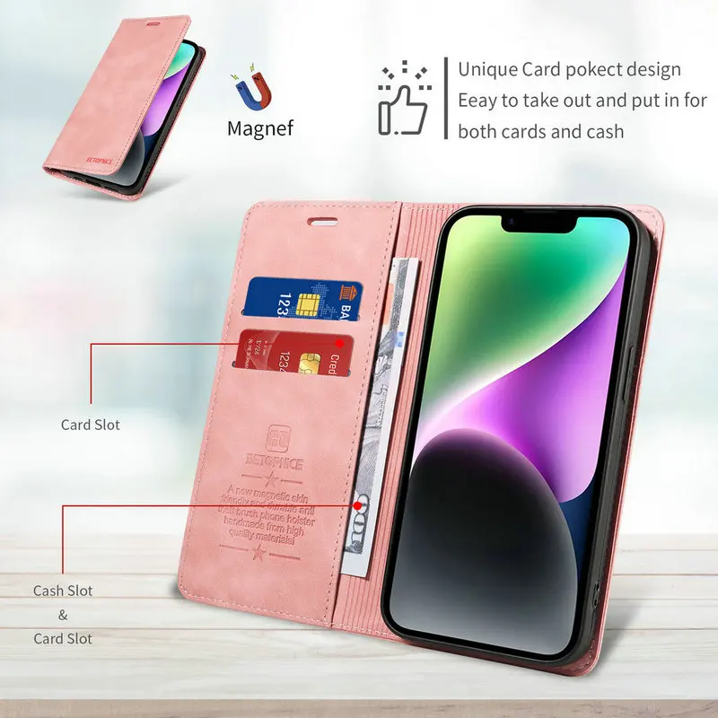 Elegant RFID Card Leather Book Wallet Case 5G