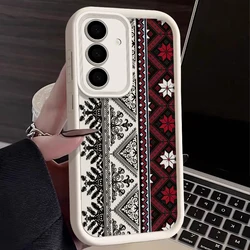 Vintage European - Style Decorative Phone Case - Galaxy A18 (A801 Beige White)