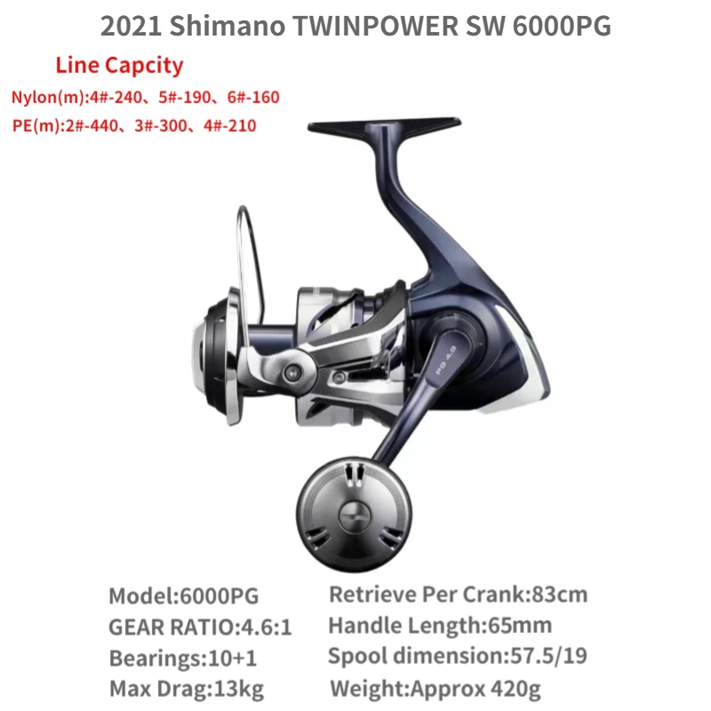 リール SHIMANO 09TWIN POWER SW 6000PG Original 2021 SHIMANO Twin Power Twinpower SW 4000 5000 6000