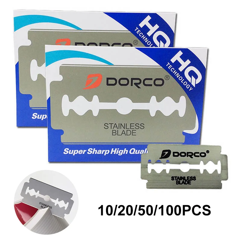 10/20/50/100pcs Men Razor Blades Stainless Steel Safety Doublesided