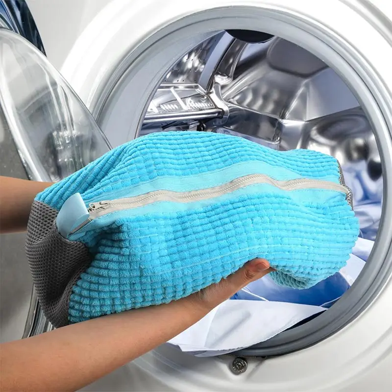 1/2PCS Shoe Washing Machine Bag Washer and Dryer Reusable Laundry Shoe Bag 360° Wrap-Around Cleaning Wash Bag Sneakers Organizer 4