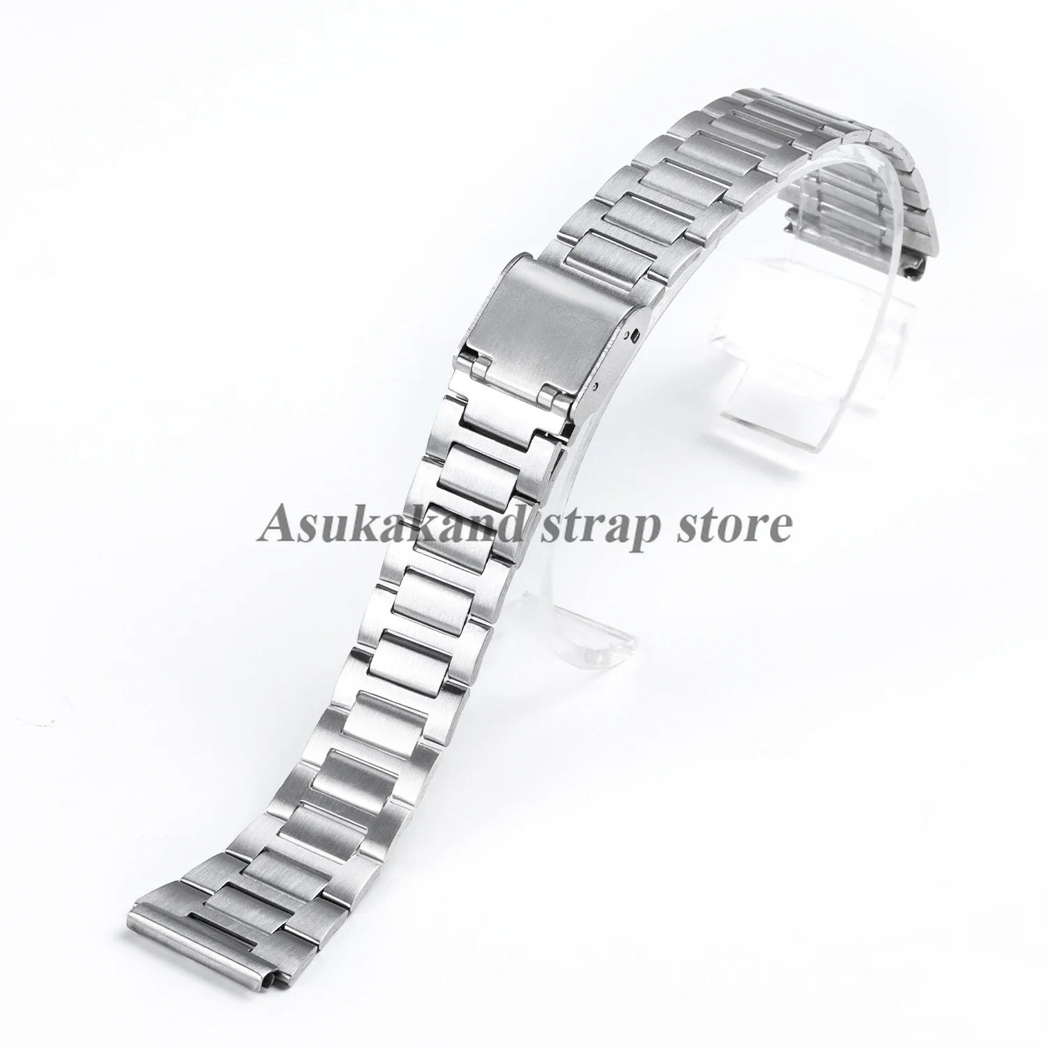 Sleek Stainless Steel 18mm Watch Band - Durable Metal Strap