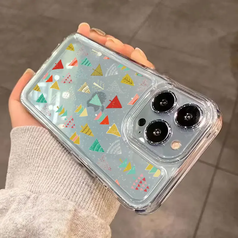 Festive Snowflake Pattern Phone Case - New Year & Christmas Edition