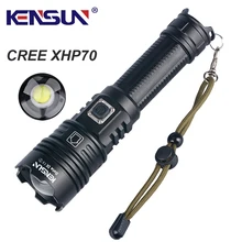 

XHP70 Tactical Flashlight Powerful Usb Rechargeable 5 Lighting Modes Led Torch Zoomable Power Bank Outdoor Hiking Camping Light