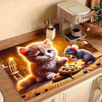 Cute Cat Drying Mat 1