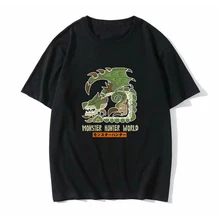  New Japan Anime Hot Game Monster Hunter Fans Gift T-shirt Summer Streetwear Hip Hop Unisex Tops Fashion Loose Unique Graphic Tee 
