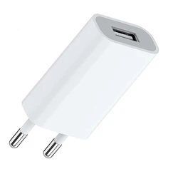 European Wall Charger with USB Port - Compact Power Adapter - EU Plug Only