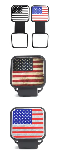 Aluminum American Flag Trailer Hitch Cover For 2-Inch Receivers - Includes Hitch Lock, UV Resistant, Fits Class III & IV Hitches - View #2