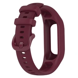 Sport Silicone Watchband with Protective Case for Enhanced Comfort and Style (Wine red)