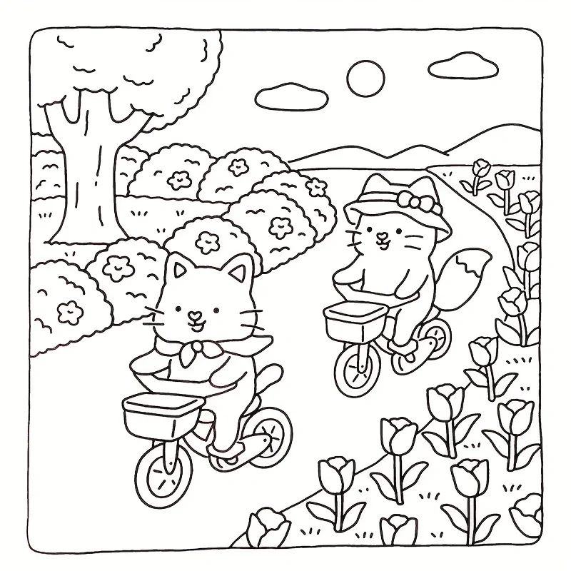 Sweetheart Coloring Book - Cozy Romantic Scene with Adorable Dogs & Cats, Vibrant Colors, Perfect Gift for Valentine'S Day 5
